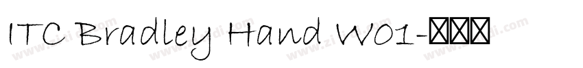 ITC Bradley Hand W01字体转换